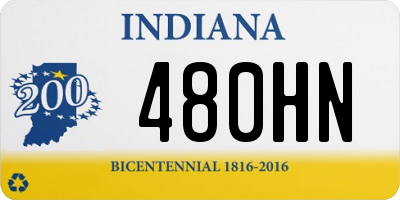 IN license plate 480HN