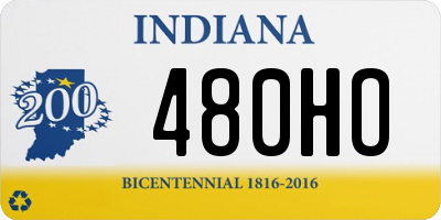 IN license plate 480HO