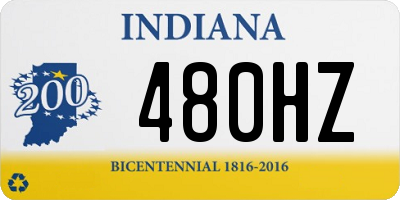 IN license plate 480HZ