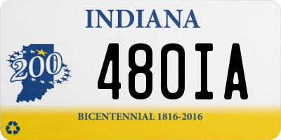 IN license plate 480IA