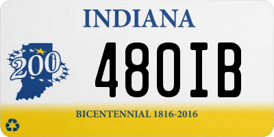 IN license plate 480IB