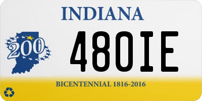 IN license plate 480IE