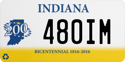 IN license plate 480IM