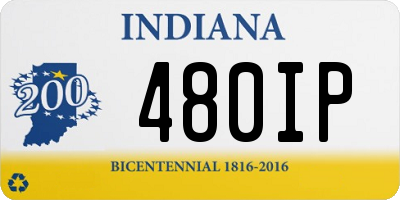 IN license plate 480IP