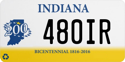 IN license plate 480IR