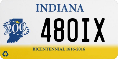 IN license plate 480IX