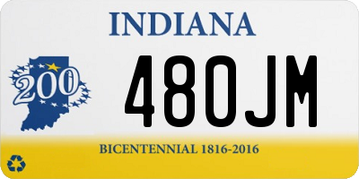 IN license plate 480JM