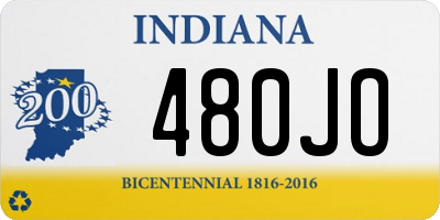 IN license plate 480JO