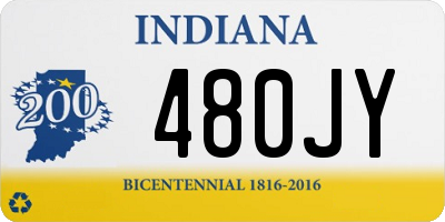 IN license plate 480JY