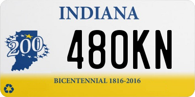 IN license plate 480KN