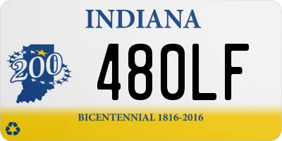 IN license plate 480LF