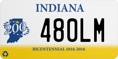 IN license plate 480LM