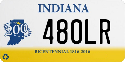 IN license plate 480LR