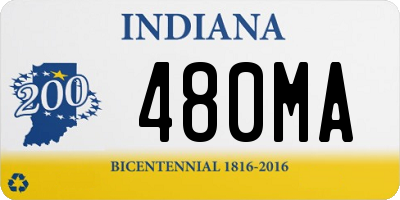 IN license plate 480MA