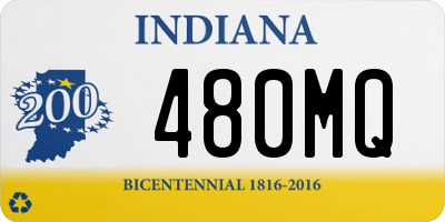 IN license plate 480MQ