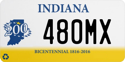 IN license plate 480MX