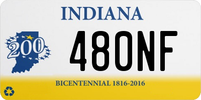 IN license plate 480NF