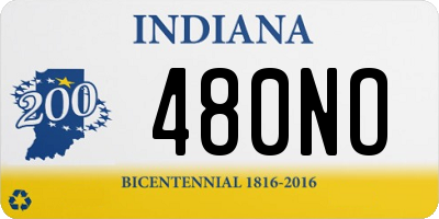 IN license plate 480NO