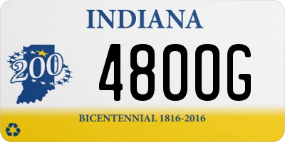 IN license plate 480OG