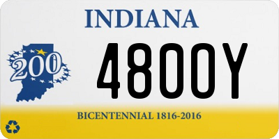 IN license plate 480OY