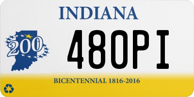 IN license plate 480PI