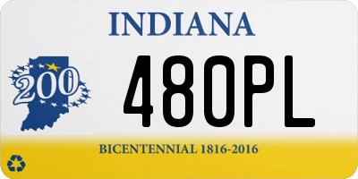 IN license plate 480PL