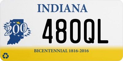 IN license plate 480QL