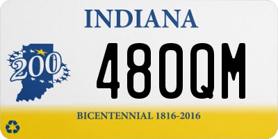 IN license plate 480QM