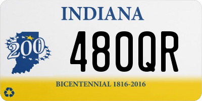 IN license plate 480QR