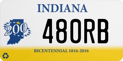 IN license plate 480RB