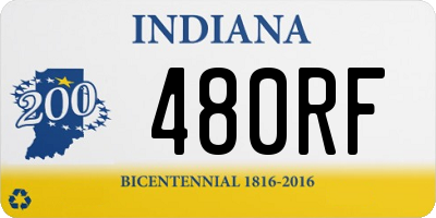 IN license plate 480RF