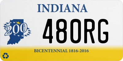 IN license plate 480RG