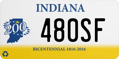 IN license plate 480SF