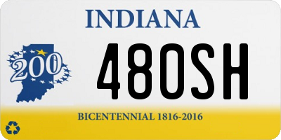 IN license plate 480SH