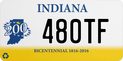 IN license plate 480TF