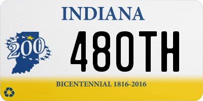 IN license plate 480TH