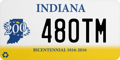 IN license plate 480TM