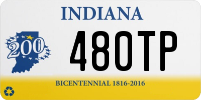 IN license plate 480TP