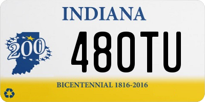 IN license plate 480TU