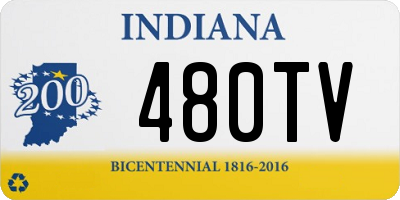 IN license plate 480TV