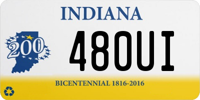 IN license plate 480UI