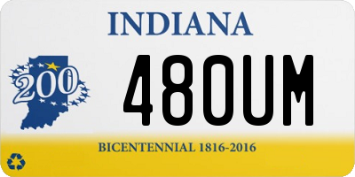 IN license plate 480UM