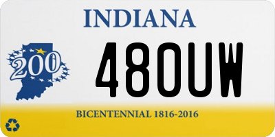 IN license plate 480UW