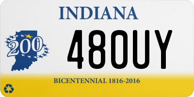 IN license plate 480UY