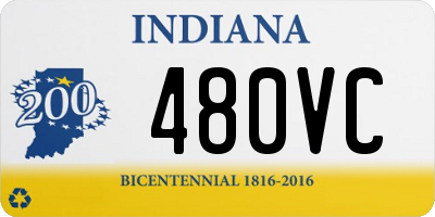 IN license plate 480VC