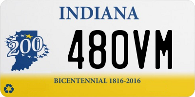 IN license plate 480VM