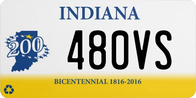 IN license plate 480VS