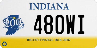 IN license plate 480WI