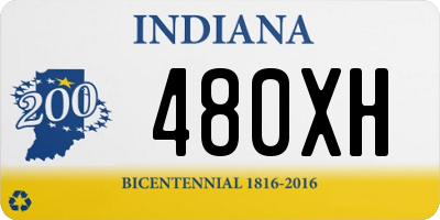 IN license plate 480XH