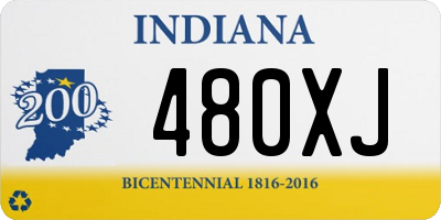 IN license plate 480XJ